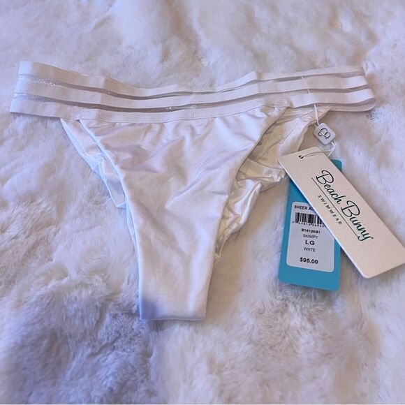 BEACH BUNNY SHEER ADDICTION SKIMPY BOTTOM.. - Picture 3 of 5